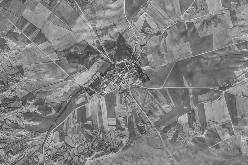 Ortofoto de 1956-1957 del núcleo de Frechilla de Almazán