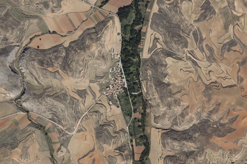 Ortofoto actual del núcleo de Fresno de Caracena