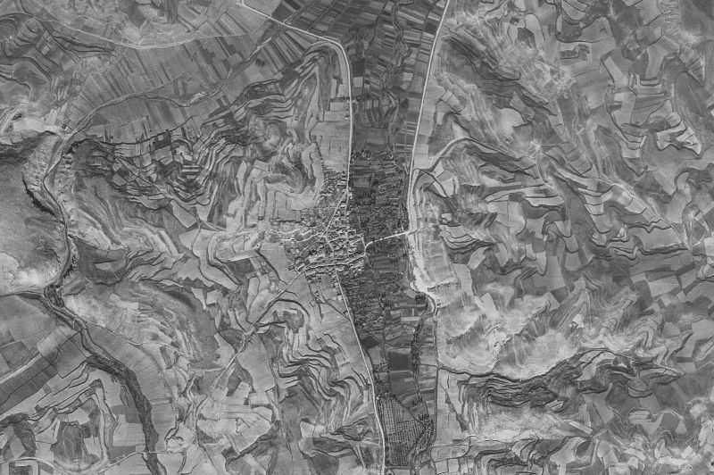 Ortofoto de 1956-1957 del núcleo de Fresno de Caracena