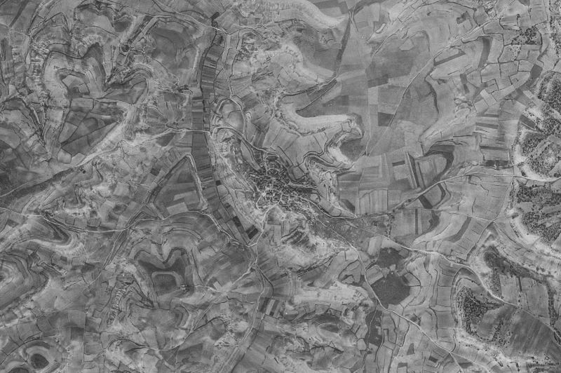 Ortofoto de 1956-1957 del núcleo de Fuentecambrón
