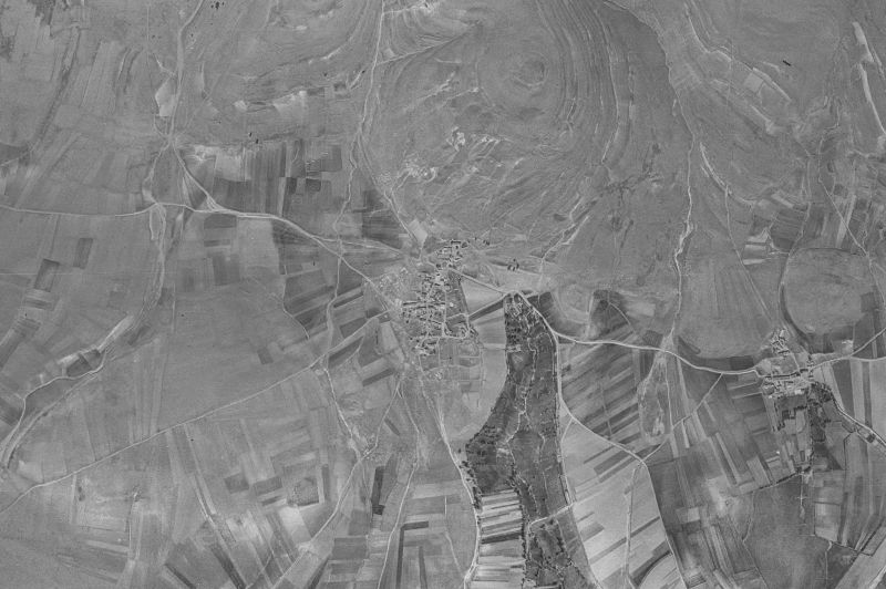 Ortofoto de 1956-1957 del núcleo de Fuentelsaz de Soria