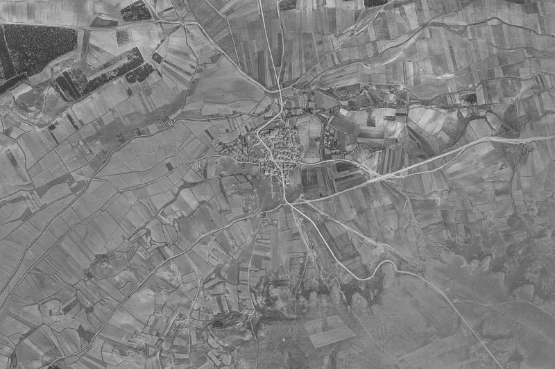 Ortofoto de 1956-1957 del núcleo de Fuentepinilla