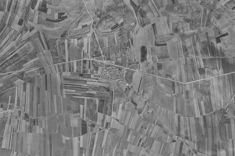 Ortofoto de 1956-1957 del núcleo de Fuentestrún