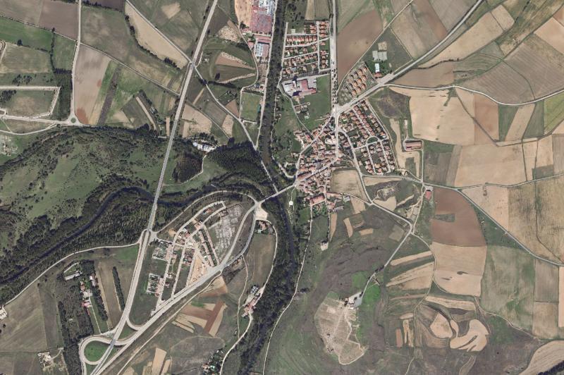 Ortofoto actual del núcleo de Garray