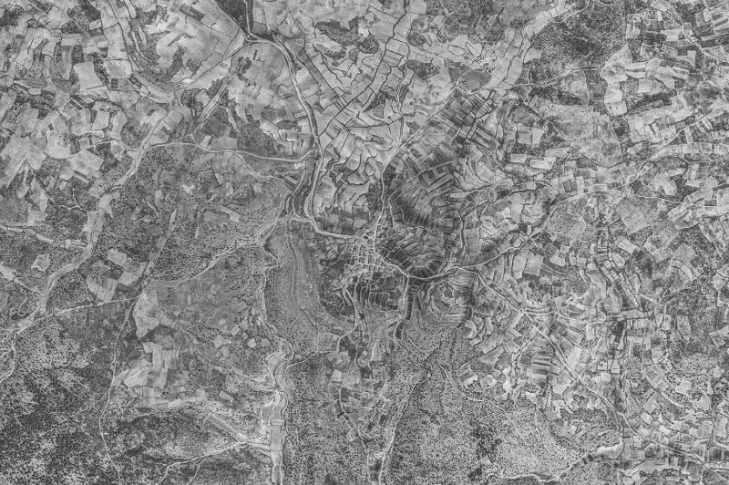 Ortofoto de 1956-1957 del núcleo de Herrera de Soria