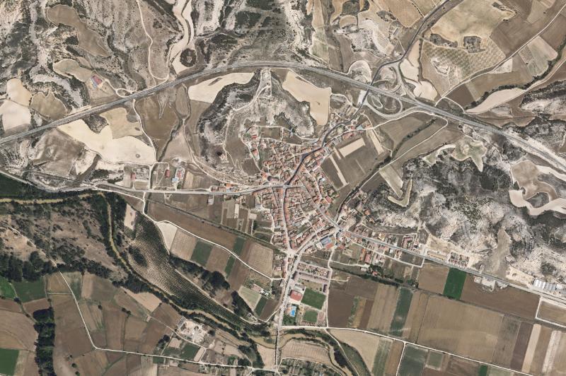 Ortofoto actual del núcleo de Langa de Duero