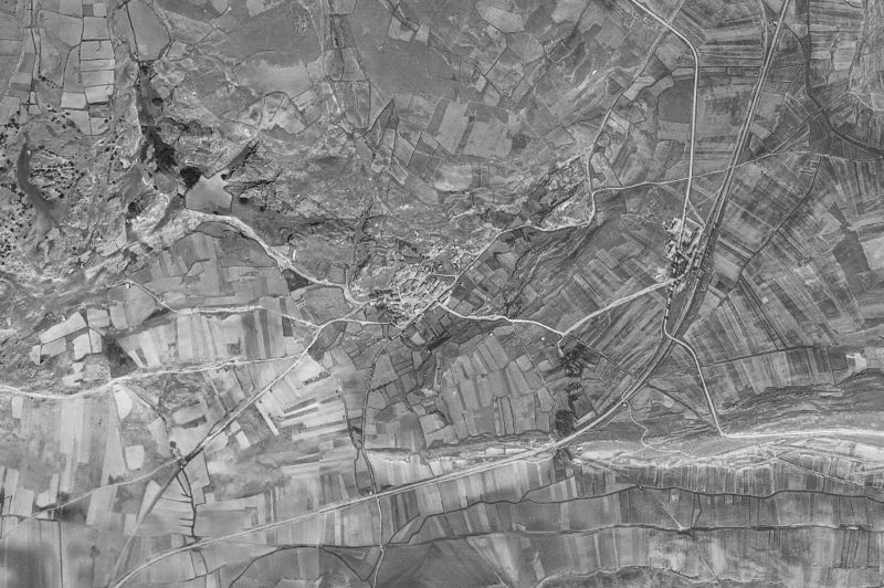 Ortofoto de 1956-1957 del núcleo de Miño de Medinaceli