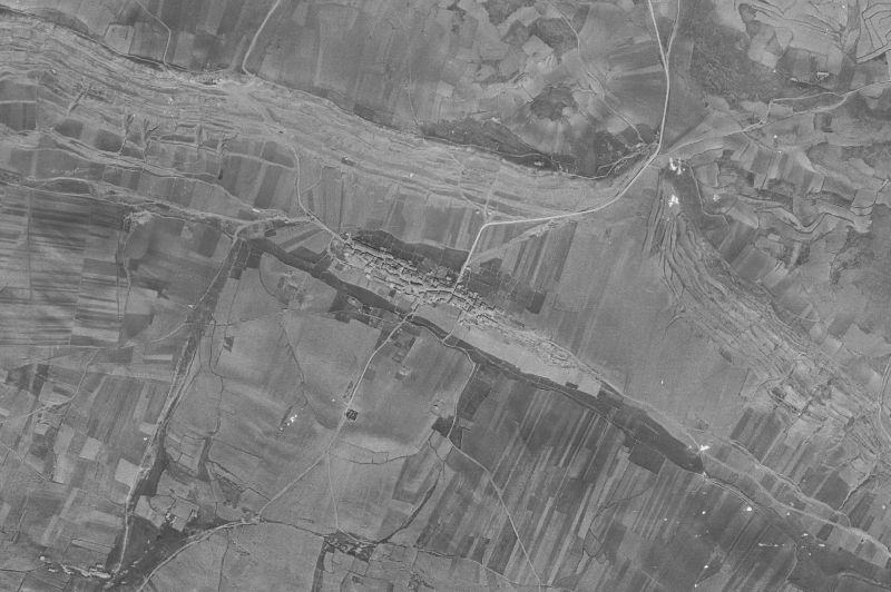 Ortofoto de 1956-1957 del núcleo de Montejo de Tiermes