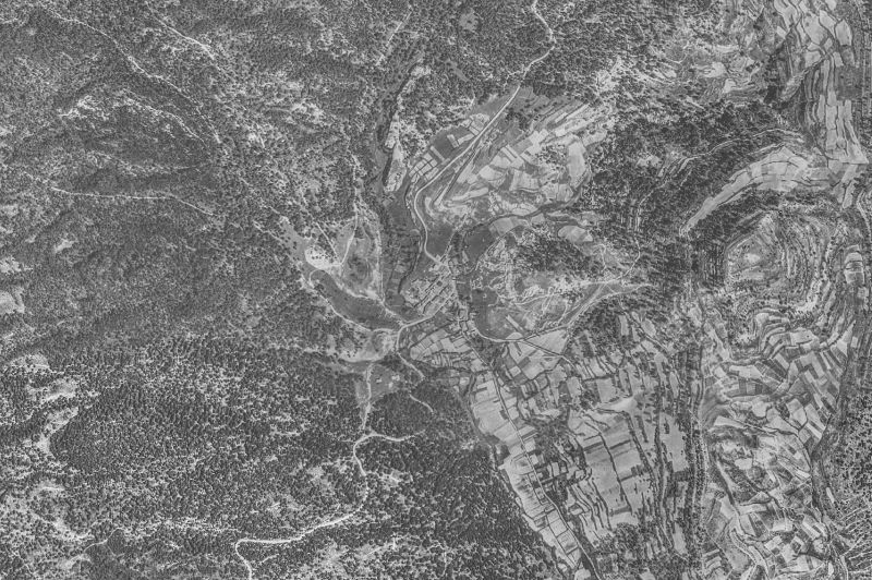 Ortofoto de 1956-1957 del núcleo de Muriel Viejo