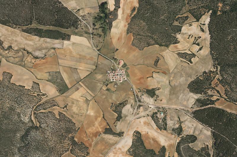 Ortofoto actual del núcleo de Nafría de Ucero