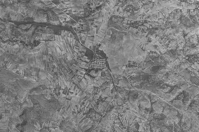 Ortofoto de 1956-1957 del núcleo de Nafría de Ucero