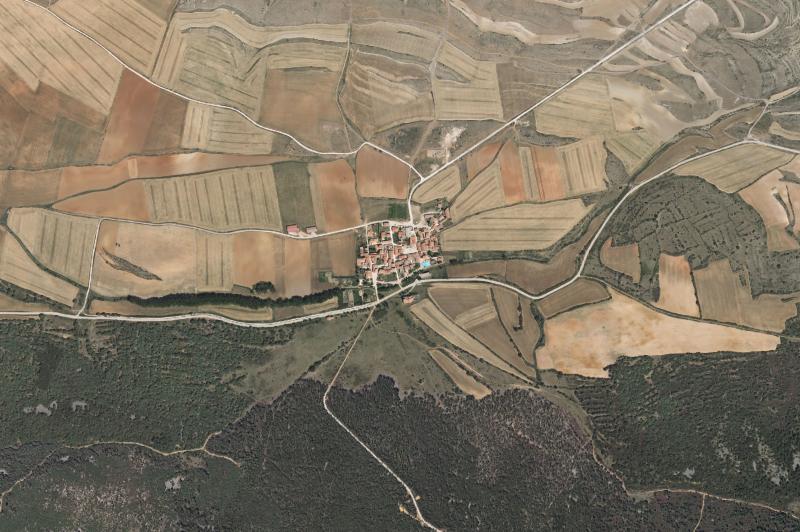 Ortofoto actual del núcleo de Narros