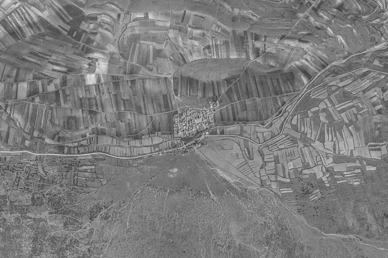 Ortofoto de 1956-1957 del núcleo de Narros