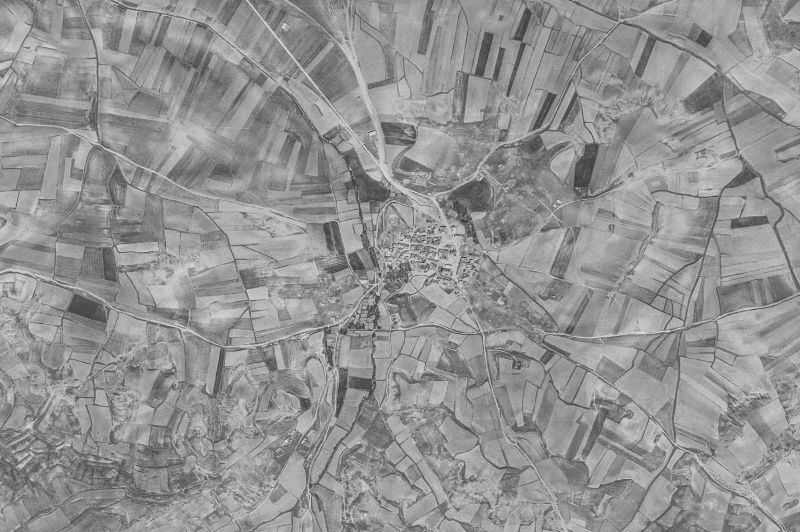 Ortofoto de 1956-1957 del núcleo de Nepas