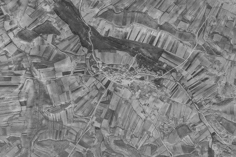 Ortofoto de 1956-1957 del núcleo de Nolay