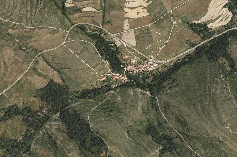 Ortofoto actual del núcleo de Oncala