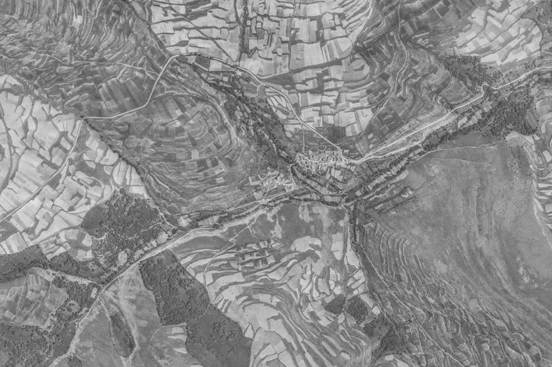 Ortofoto de 1956-1957 del núcleo de Oncala