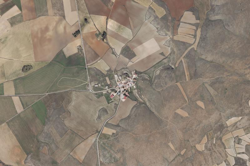 Ortofoto actual del núcleo de Pinilla del Campo