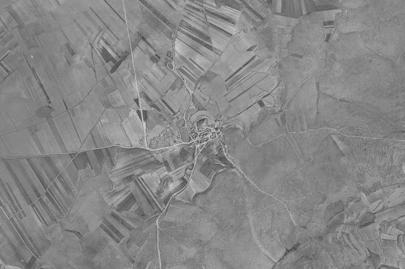 Ortofoto de 1956-1957 del núcleo de Pinilla del Campo