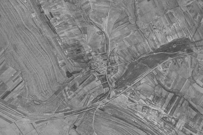 Ortofoto de 1956-1957 del núcleo de Portillo de Soria