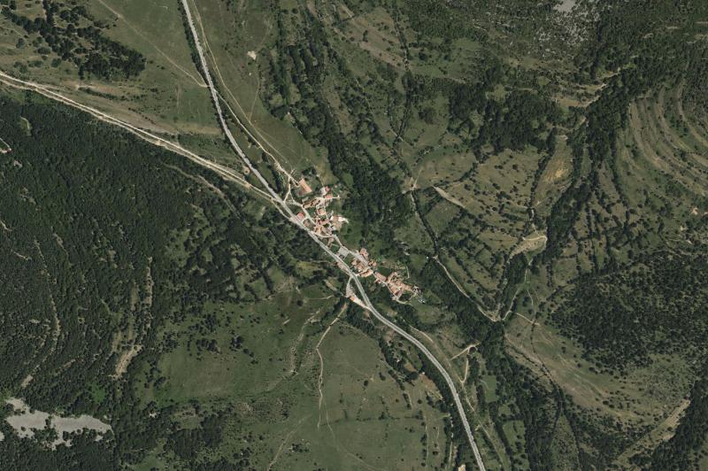 Ortofoto actual del núcleo de La Póveda de Soria