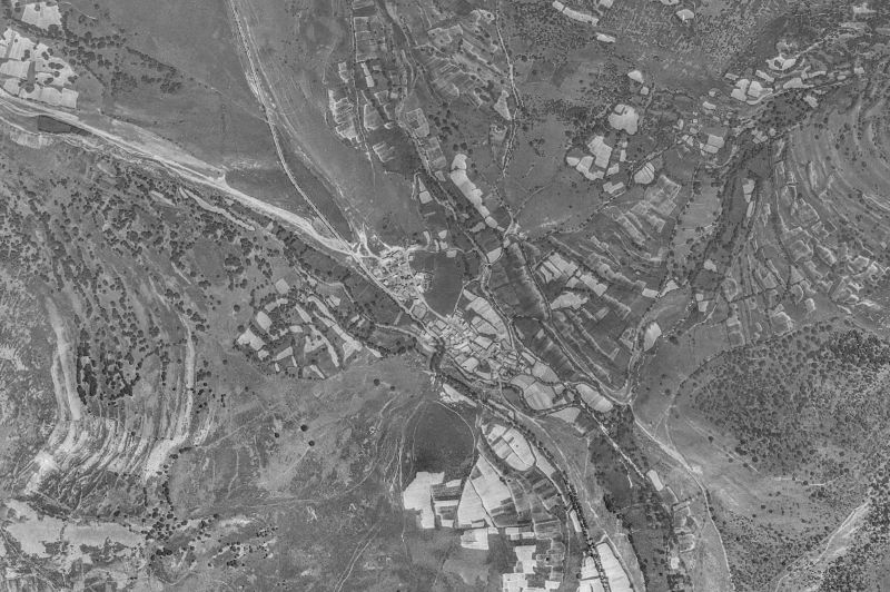 Ortofoto de 1956-1957 del núcleo de La Póveda de Soria