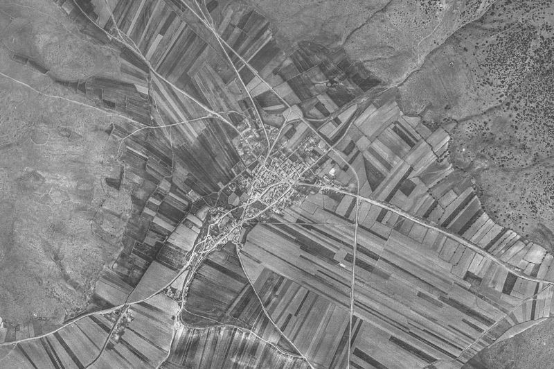 Ortofoto de 1956-1957 del núcleo de Pozalmuro