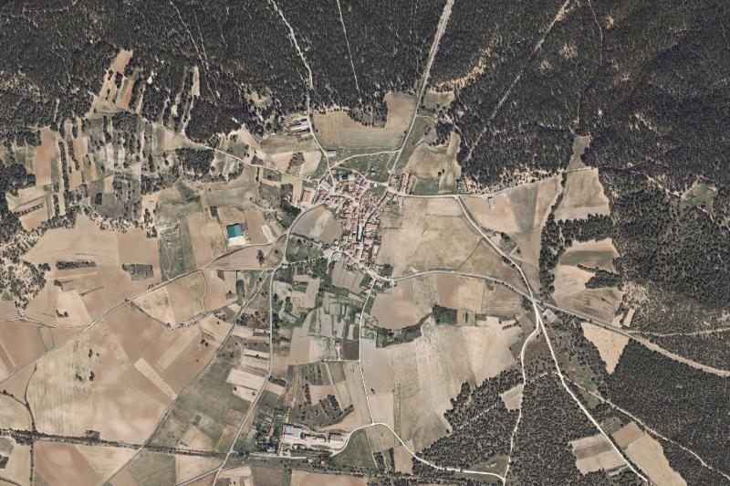 Ortofoto actual del núcleo de Quintanas de Gormaz