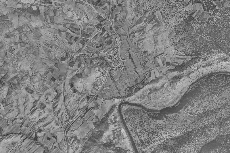 Ortofoto de 1956-1957 del núcleo de Los Rábanos