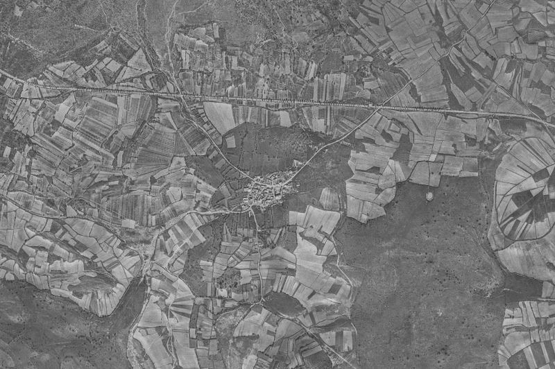 Ortofoto de 1956-1957 del núcleo de Rebollar