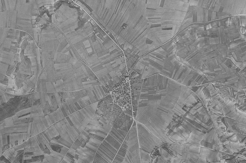 Ortofoto de 1956-1957 del núcleo de Recuerda