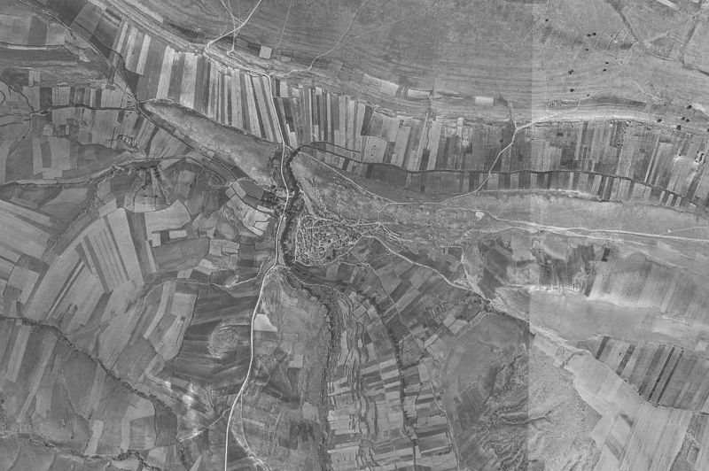 Ortofoto de 1956-1957 del núcleo de Reznos