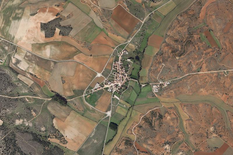Ortofoto actual del núcleo de Rioseco de Soria