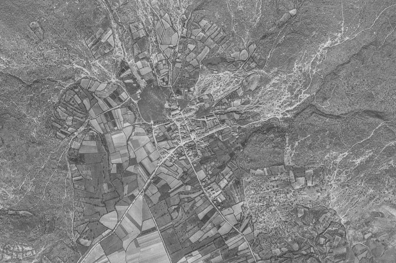 Ortofoto de 1956-1957 del núcleo de El Royo