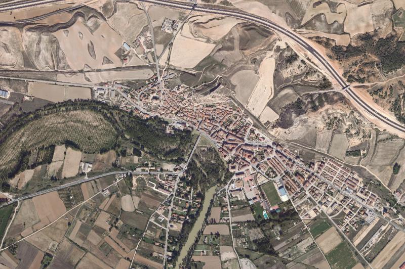 Ortofoto actual del núcleo de San Esteban de Gormaz