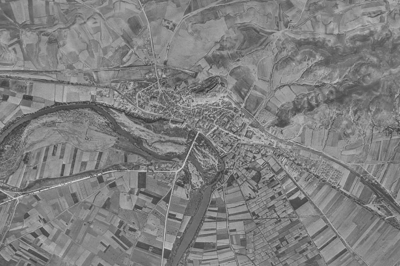 Ortofoto de 1956-1957 del núcleo de San Esteban de Gormaz