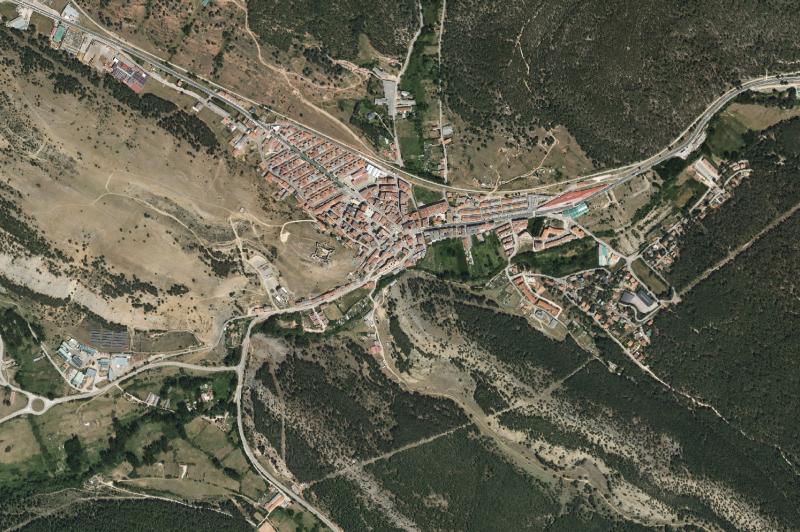Ortofoto actual del núcleo de San Leonardo de Yagüe