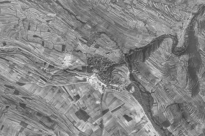 Ortofoto de 1956-1957 del núcleo de San Pedro Manrique