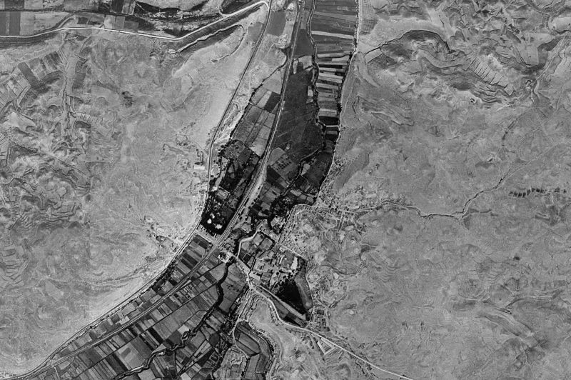 Ortofoto de 1956-1957 del núcleo de Santa María de Huerta