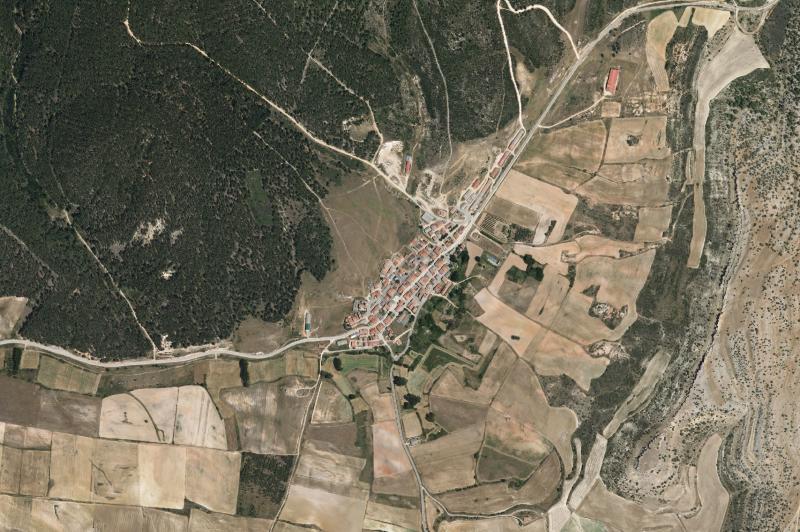 Ortofoto actual del núcleo de Santa María de las Hoyas