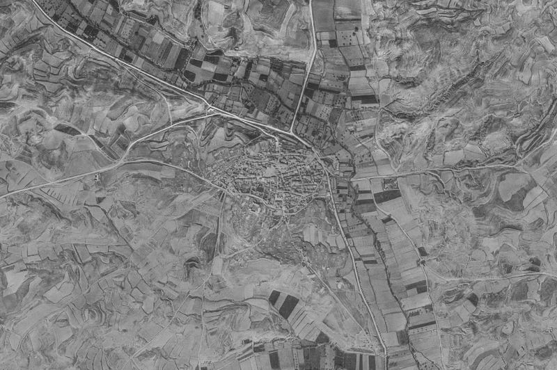 Ortofoto de 1956-1957 del núcleo de Serón de Nágima