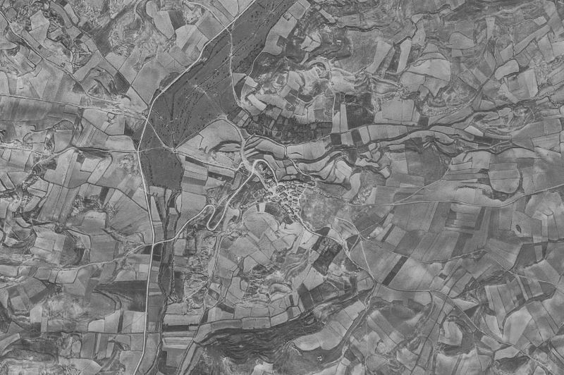 Ortofoto de 1956-1957 del núcleo de Soliedra
