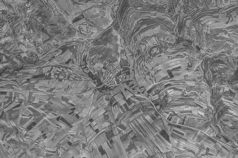 Ortofoto de 1956-1957 del núcleo de Suellacabras