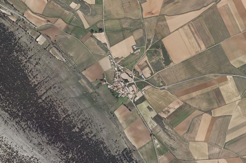 Ortofoto actual del núcleo de Tajahuerce
