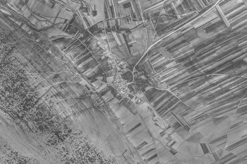 Ortofoto de 1956-1957 del núcleo de Tajahuerce