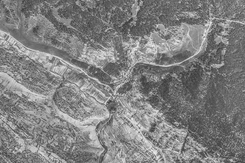 Ortofoto de 1956-1957 del núcleo de Talveila