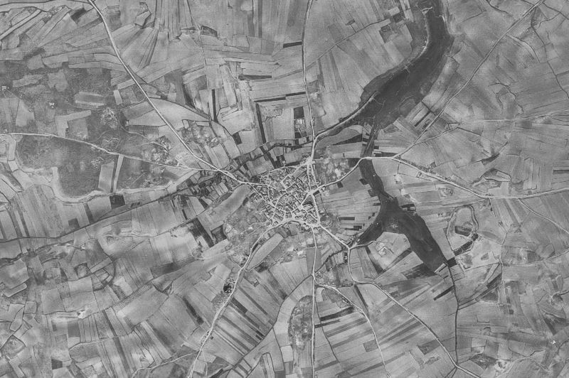 Ortofoto de 1956-1957 del núcleo de Taroda