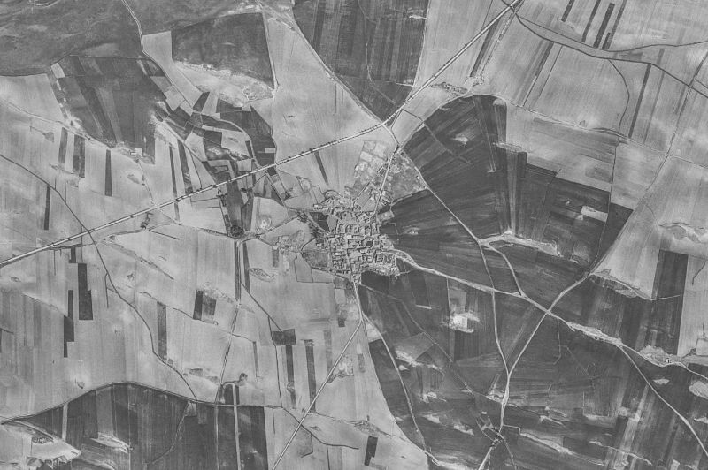 Ortofoto de 1956-1957 del núcleo de Tejado