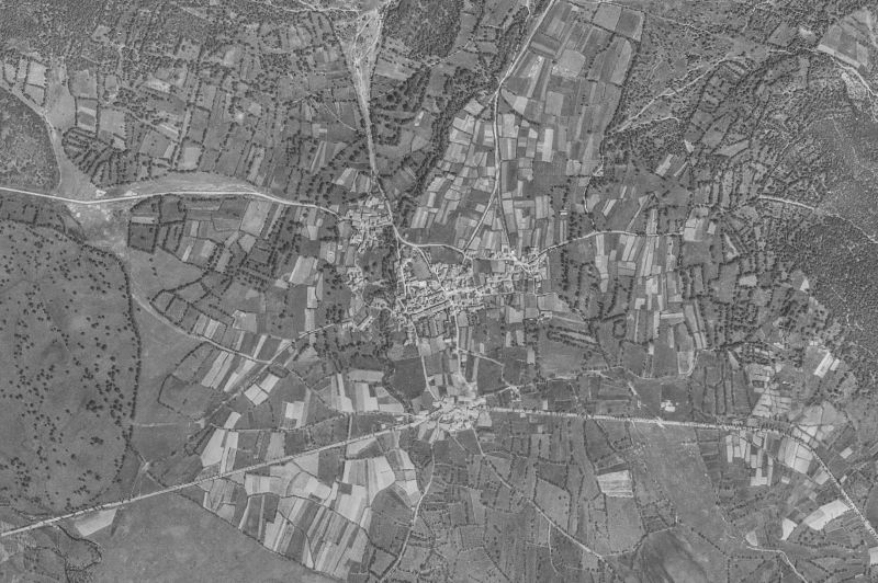 Ortofoto de 1956-1957 del núcleo de Valdeavellano de Tera