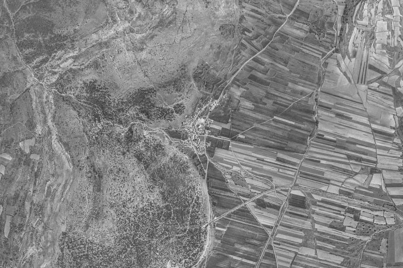 Ortofoto de 1956-1957 del núcleo de Valdegeña
